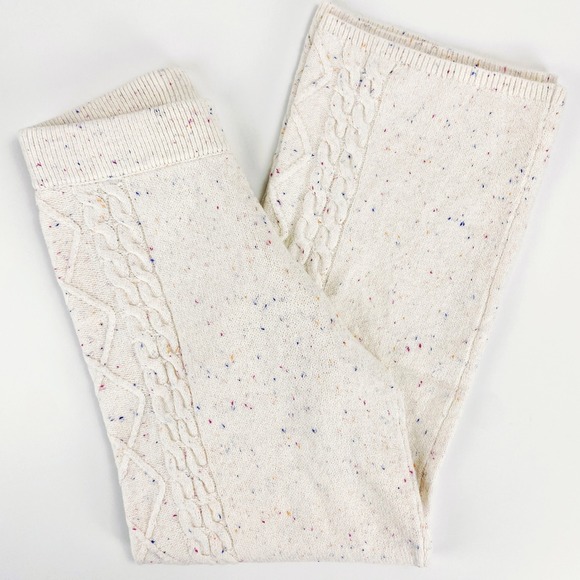 Soft Cable Knit Wide Leg Sweater Pants S Rainbow Donegal Fall Winter Cozy Lounge - Picture 7 of 12